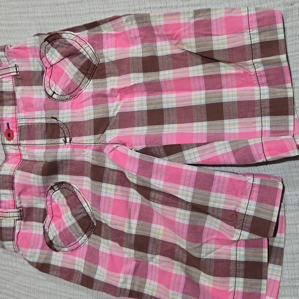 Jumping Beans Pink Checkered Short 100% Cotton